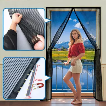 Магнитная дверная сетка TYMF черная