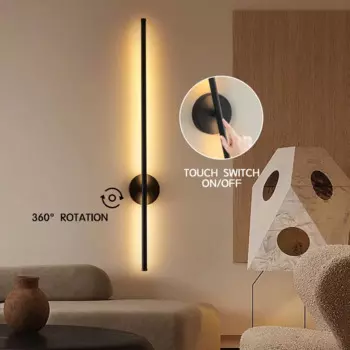 KELIBORL Сенсорный черный настенный светильник LED 8-20Вт