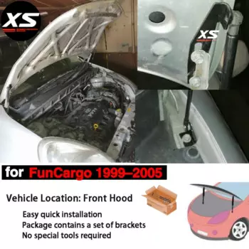Комплект стоек капота для Toyota FunCargo XP20 1999-2005 Echo Verso/Yaris Verso, модификация капота, подъемная опора, амортизатор, стержень