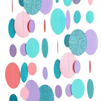 Блестящая бумажная гирлянда 4 м