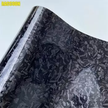 Блестящая черная серебряная красная кованая пленка из углеродного волокна для домашних животных, фотопленка для мотоцикла, скутера, автомобиля