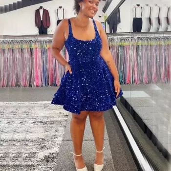 Блестящие платья для выпускного вечера, сапетти на шнуровке сзади, трапециевидные короткие платья для выпускного вечера и дня рождения, женское платье на заказ