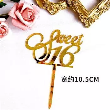 Блестящий акриловый топпер для торта QUHE