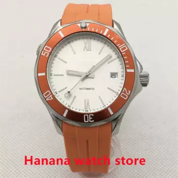 Bliger Новые 41 мм сапфировое стекло стерильный черный/белый/синий/серый/зеленый циферблат NH35A автоматические мужские часы керамический безель резиновый ремешок