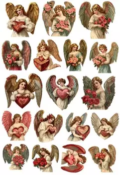 БЛИНГІРД Акварельные наклейки на День Святого Валентина