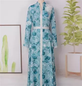 Ближневосточная арабская одежда, платье в Дубае, женское новое платье-халат с вышивкой и принтом