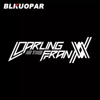 BLKUOPAR, аниме-жанр, ТВ-программа Дарлинг в Franxx, логотип Zero Two 02 графическая наклейка, индивидуальная наклейка на автомобиль, багажник, шлем, этикетка