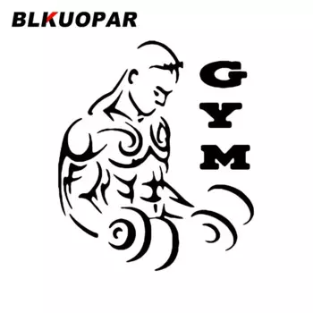 BLKUOPAR Фитнес Мышцы Гантели Спорт Бодибилдинг Мужской Тренажерный Зал Автомобильные Наклейки Водонепроницаемая Наклейка Солнцезащитный Крем Высечка Окна Автомобильные Товары