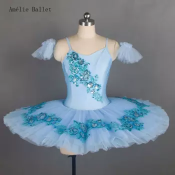 BLL025 Бледно-голубой лиф из спандекса, предпрофессиональная балетная пачка для девочек и женщин, балетная танцевальная пачка, танцевальные костюмы балерины