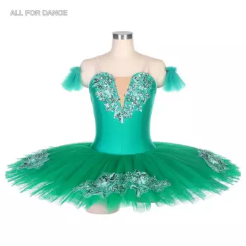 BLL055 Новое поступление, зеленая предпрофессиональная балетная пачка для девочек и женщин, балетная пачка для выступлений на сцене, танцевальный костюм балерины