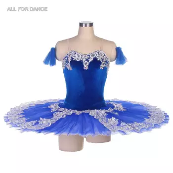 BLL406 темно-синий бархатный лиф, балетная блинная пачка для девочек и женщин, костюм балерины, предпрофессиональное платье-пачка