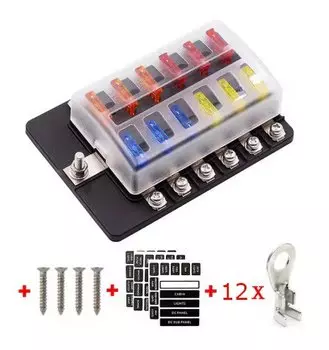 Блок предохранителей USBO cb12 12-путевой 12/24В