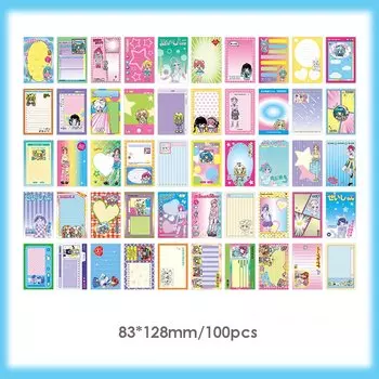 100 шт., материал со звездой, конфетами, бумажный блокнот, украшение, скрапбукинг, сделай сам, коллаж, фон для заметок, бумага, каваи, канцелярские принадлежности