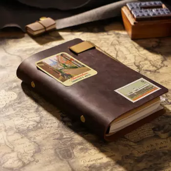 QKX Ретро блокнот из воловьей кожи A5