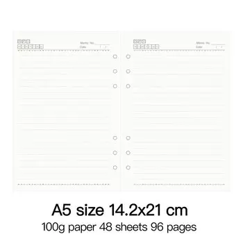 Блокнот moterm A5, A6, A7, A8 с кольцевым переплетом, 100 г