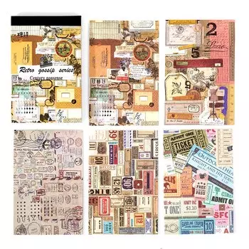 Блокноты Alideco 50 шт., бумага, 6 дизайнов