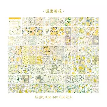 Блокноты Amengguo 100 шт., бумага, цветы