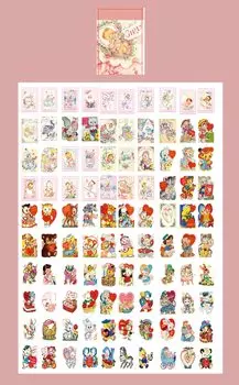 Блокноты-стикеры Amengguo, 99 шт., винтажные животные, клубника