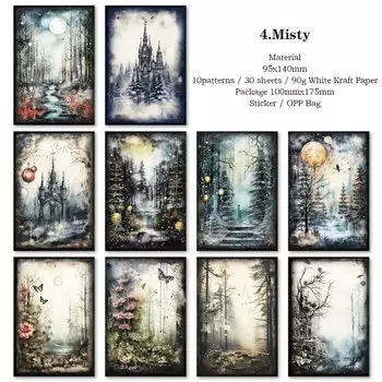 Блокноты Yoofun 30 шт., бумажные, ретро