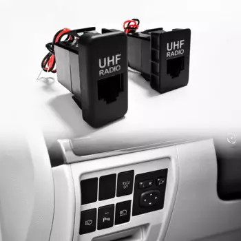 Синий светодиодный переключатель RJ45, UHF радиоразъем, автомобильная панель приборной панели, микрофон для Toyota PRADO FJ Cruiser 4Runner Hilux