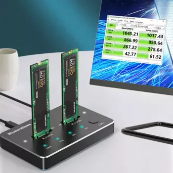 Blueendless USB 3.1 M.2 SATA NVME Dual-Bay SSD Enclosure Док-станция Offline Clone M.2 SATA NVME Устройство чтения твердотельных накопителей