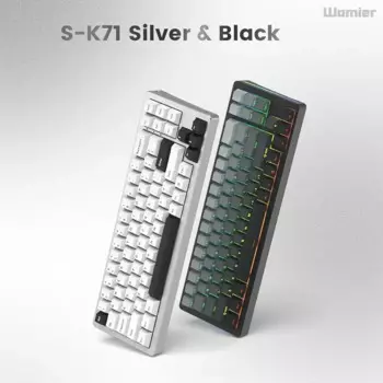 Bluetooth/2,4 ГГц/Проводная трехрежимная клавиатура RGB с прокладкой полностью алюминиевая механическая клавиатура SK71 Беспроводная игровая клавиатура с Mac Win