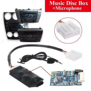 Bluetooth 5,0 автомобильный Aux-кабель, микрофон, адаптер громкой связи для Mazda M2 M3 M5 M6 семейство 323 Bentium B70, автомобильные аксессуары