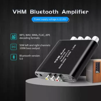 Bluetooth 5,0 TPA3116D2, Hi-Fi, цифровой Мощность усилитель 2,1 канал 2*50 Вт + 100W старио Мощность аудио класса D басовый сабвуфер усилитель