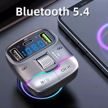 Bluetooth 5,4 FM-передатчик автомобильный MP3-плеер автомобильный без потерь USB прикуриватель автомобильное зарядное устройство PD быстрая зарядка