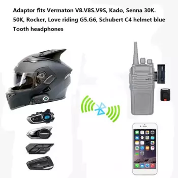 Bluetooth-адаптер Walkie Talkie для V8 V8S V9S Kado Senna 30K 50K Lexin AIRIDE G5 G6 Schuberth C4 и других шлемов