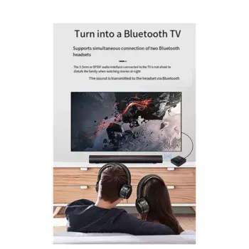 Bluetooth аудио передатчик модель BTC880 Bluetooth 5,0 беспроводной адаптер Многофункциональный 2-в-1 аудио приемник передатчик