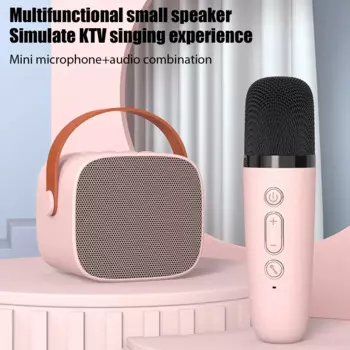 Bluetooth-динамик K1, профессиональный беспроводной микрофон, семейный стиль, караоке, детский телефон для пения, Bluetooth-динамик