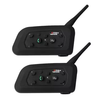 Bluetooth-гарнитура Vnetphone V6 для мотоциклетного шлема, 1200 м, 2 комплекта