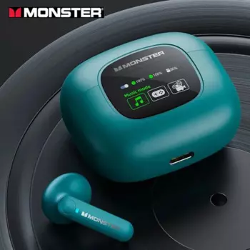 Bluetooth-наушники Top MONSTER XKT20 беспроводные, версия 5,4, умные Игровые наушники-вкладыши с цифровым дисплеем и шумоподавлением