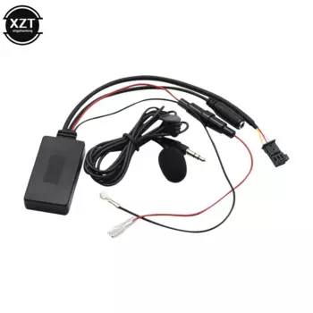 Bluetooth-совместимый адаптер 5,0 Aux кабель с микрофоном для Mercedes Benz E / CLS / SLK 2004-2008 аудио стерео адаптер Aux кабель
