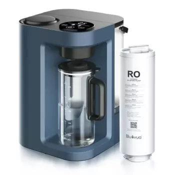 Bluevua RO100ROPOT-LITE Настольная система фильтрации воды обратного осмоса, 5-ступенчатая очистка, 3:1 Pure для слива
