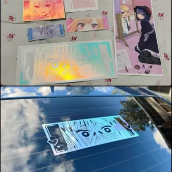 Наклейки на лобовое стекло автомобиля, японское аниме