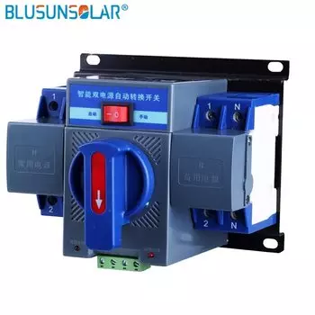 BLUSUNSOLAR Мини DIN-рейка ATS автоматический переключатель 2P 3P 4P