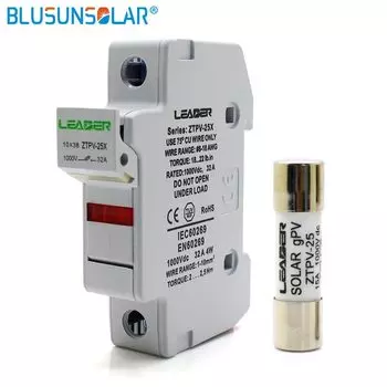 BLUSUNSOLAR PV Solar Fuse Holder ZTPV-25X 10A 1000V DC