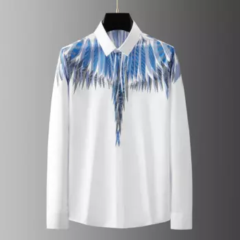 Блузка мужская с длинным рукавом и перьями