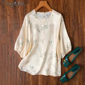 Блузка женская из натурального шелка, 20 мм, 2024