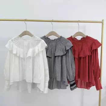 Блузка женская кружевная с рюшами, в стиле пэчворк