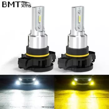 BMTxms 2 шт. H8 H11 PSX24W Led Canbus 3000K 6500K H16 H27 881 светодиодные автомобильные противотуманные фары для Toyota Corolla Camry Rav4 Verso Jeep Compass