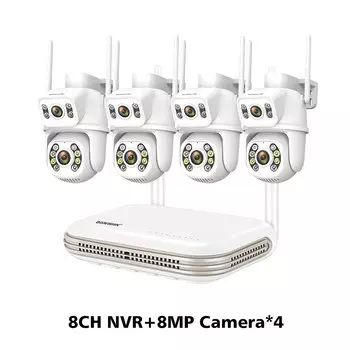 BOAVISION 8CH Wi-Fi NVR 8MP Беспроводная система видеонаблюдения