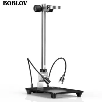 BOBLOV подставка для цифрового микроскопа BS02, увеличивающая 10-дюймовая Регулируемая основа для микроскопа