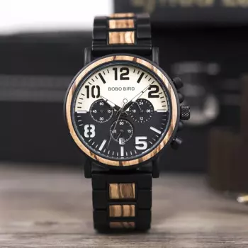 BOBO BIRD роскошные мужские часы для человека деревянные кварцевые наручные часы светящиеся мужские часы хронограф Orologio Uomo Top Brand Custom