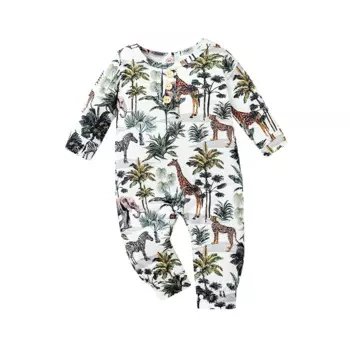 Боди с длинным рукавом и принтом животных