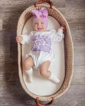 Боди с длинным рукавом, круглым вырезом и надписью