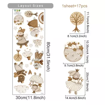 Настенные наклейки Kingsmile мультяшные животные