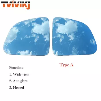 Боковое зеркало заднего вида 2019 R, 1 пара, синие стеклянные линзы для Tesla модели Y 2020, 2021, широкоугольные, антибликовые, модные дверные зеркала